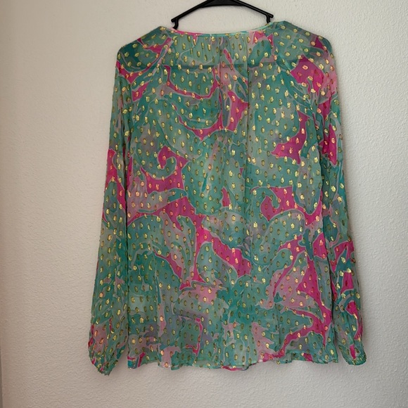 Lilly Pulitzer Tropical Rilla Silk Top - Picture 8 of 8